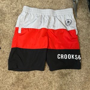Crooks and castles swim trunks